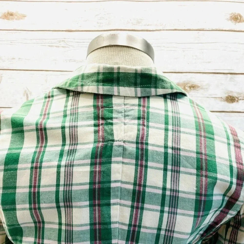 AMERICAN EAGLE Women Long Sleeve Button Down Plaid Collared Jacket Small Petite - Picture 7 of 11